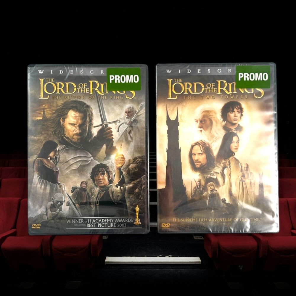 Lord of the Rings Sequels LOTR DVD Promo Set The Two Towers Return of the King